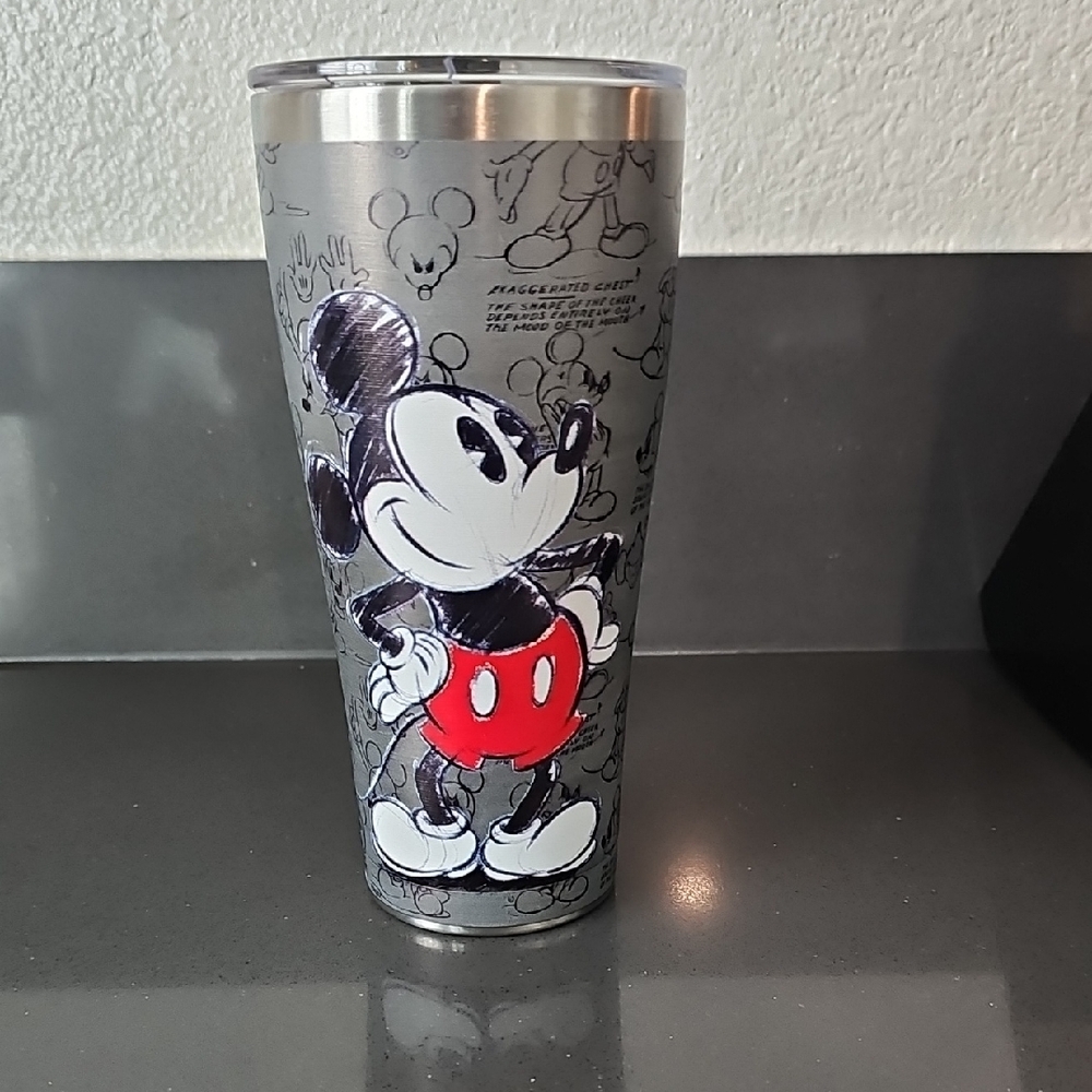 Disney Mickey Mouse Stainless Steel Tumbler - Gray and Red